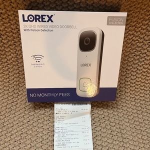 Loren 2k QHD wired video doorbell. Model B451AJD-E